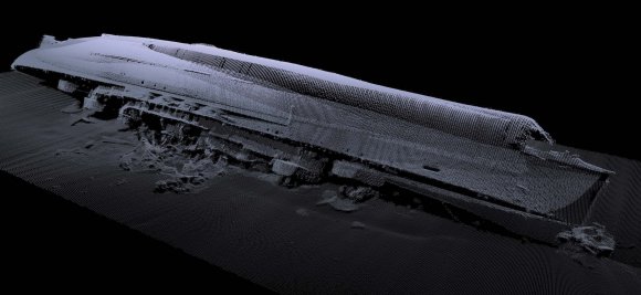 3D visualization of multi-beam sonar point-cloud data